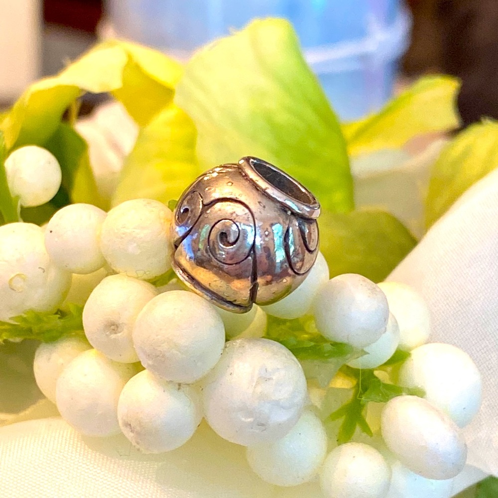 Brighton SOHO Sliver Swirl Bead Spacer Charm for Bracelet & Necklace